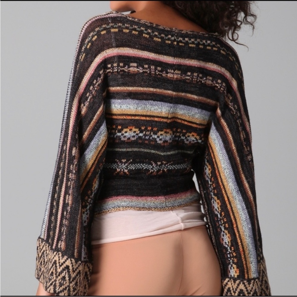 Flawless Free People Oversize Cardigan Nopal Kimono Style Cropped Bell Sleeve - Picture 4 of 15